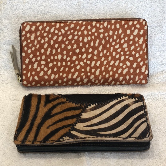 Banana Republic Handbags - Banana Republic Calf Hair Clutch Bundle